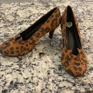 T.U.K Kitten Heels Animal Print